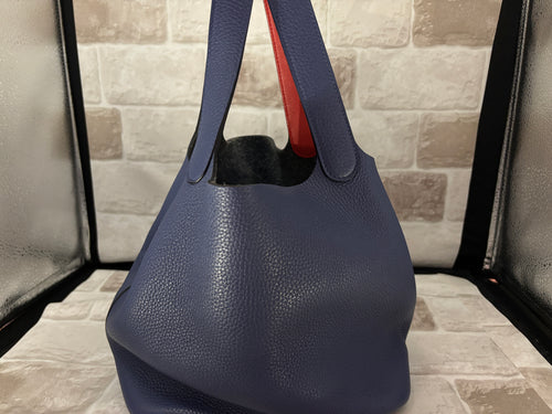 【即購入OK】超美品❣️エルメス ピコタンロック ブルー バイカラー